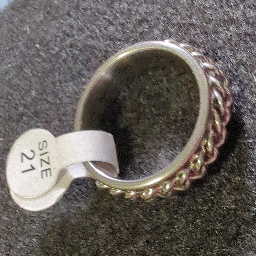 Spinner Fidget Ring Rotating Cuban Men/Women Stainless Steel NWT